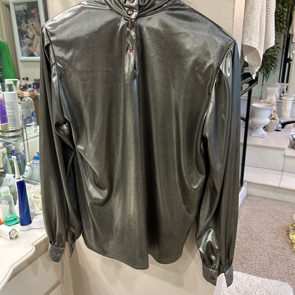 Tops - Pewter Metallic Gray Women's Top